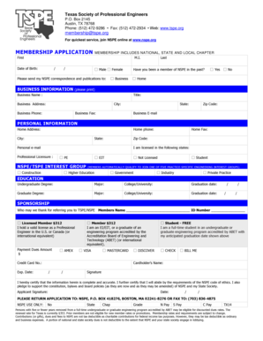NSPE Membership Application