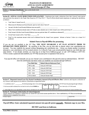 Georgia 457 Plan Annual Leave Agreement
