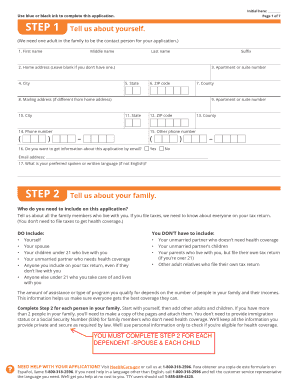 Health Coverage Application Form