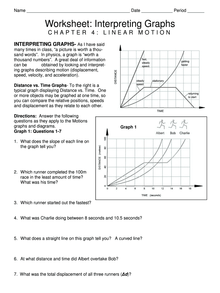 Interpreting Graphs Worksheet Answers