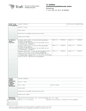 Finnish Driving Instructor Employment Certificate