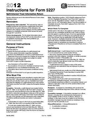Form 5227 Instructions