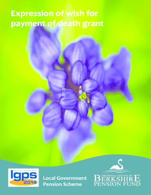 Local Government Pension Scheme Expression of Wish for Death Grant