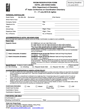 Hotel Jen Hong Kong Room Reservation Form