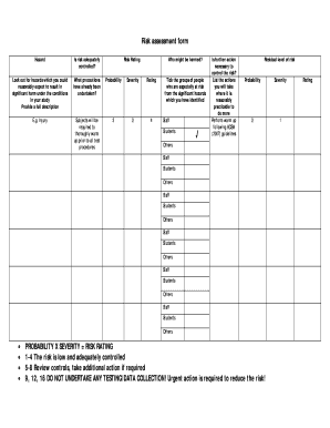 Risk Assessment Form