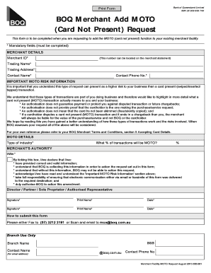 BOQ Merchant MOTO Request Form