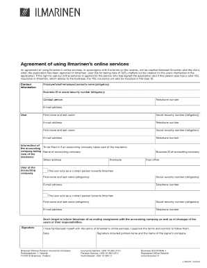 Ilmarinen Online Services Agreement