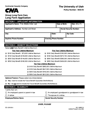Long-Term Care Insurance Application