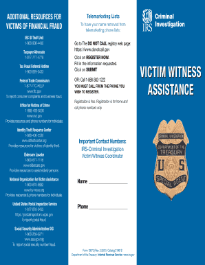 IRS Victim and Witness Rights Brochure