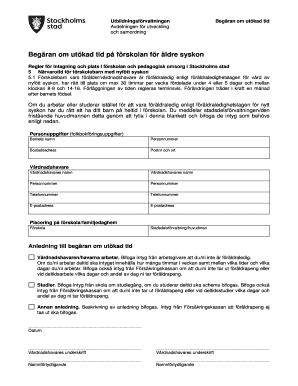 Request for Extended Preschool Time for Older Siblings