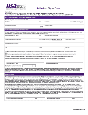 Authorized Signer Form