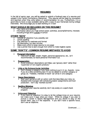 High School Resume Template