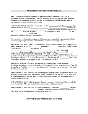 Flat Sale Agreement