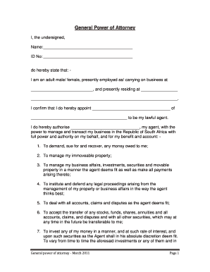General Power of Attorney