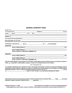 General Warranty Deed