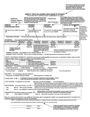 Truth-in-Lending Disclosure Statement