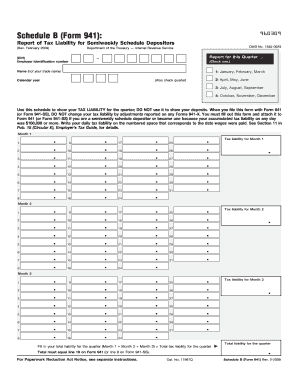 Schedule B Form 941