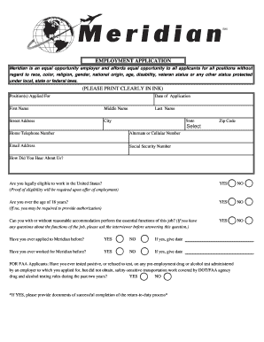 Employment Application Form