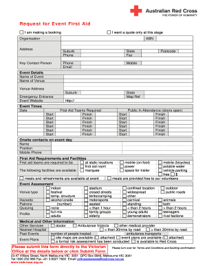 Request for Event First Aid