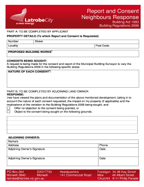 Building Regulations Consent Form