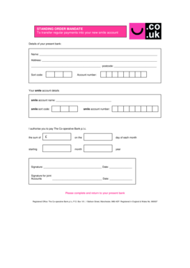 Standing Order Mandate