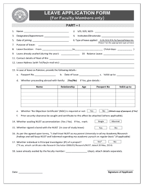 Leave Application Form