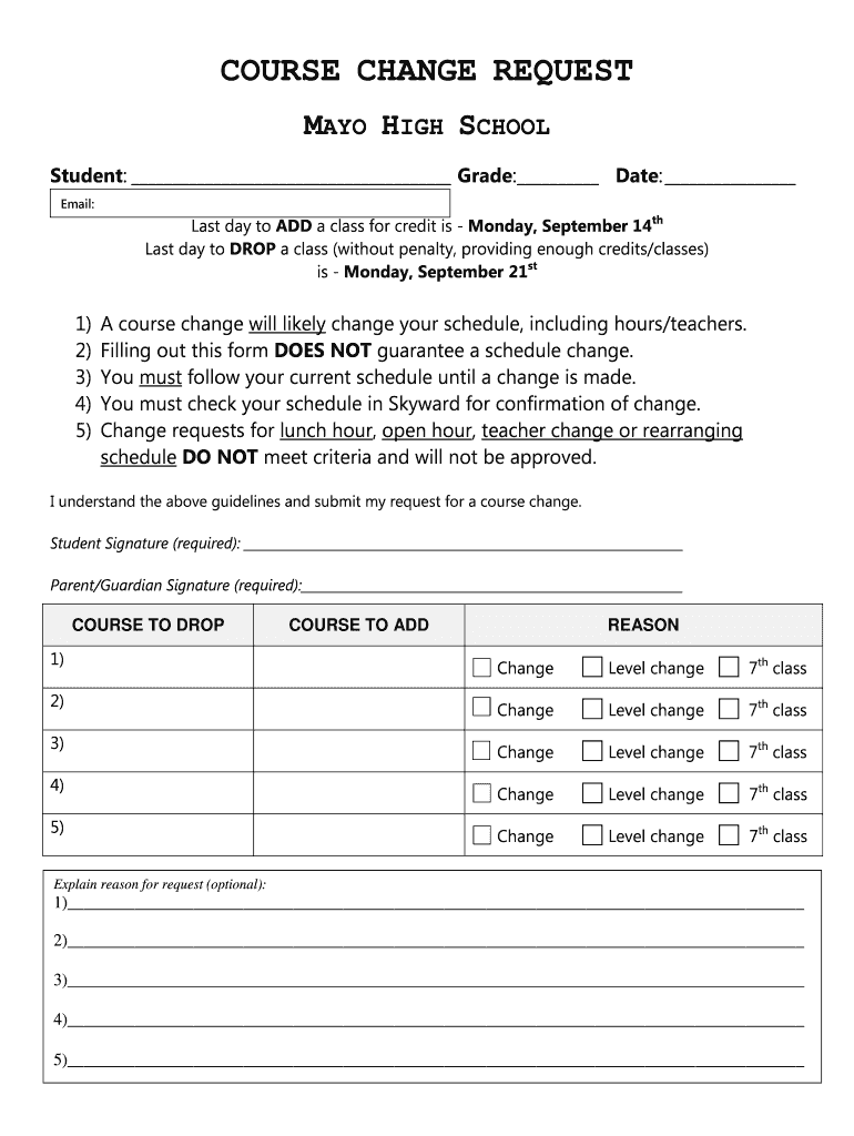 mayo high school course catalog Preview on Page 1