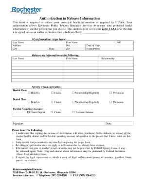 Authorization to Release Health Information