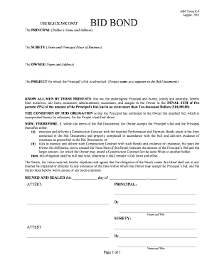 Bid Bond Form C-4