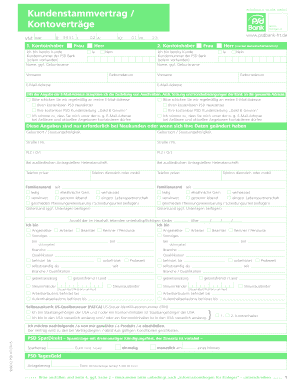 Kundenstammvertrag / Kontoverträge