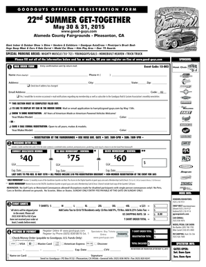 Good Guys Official Registration Form