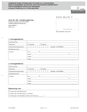 Antrag auf Gewährung von förderungsmitteln