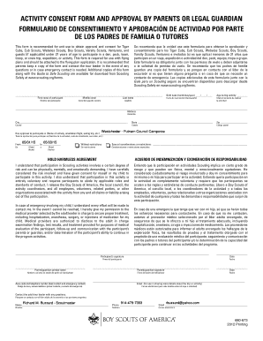 FORMULARIO DE CONSENTIMIENTO Y APROBACIÓN DE ACTIVIDAD