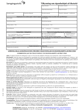 Icelandic Vehicle Ownership Transfer Notification