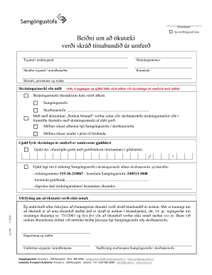 Icelandic Vehicle Temporary De-Registration Request