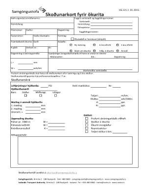 Icelandic Vehicle Inspection Certificate