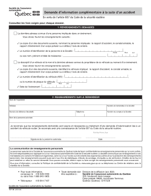 Demande d’information complémentaire à la suite d’un accident