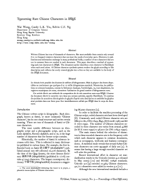 Typesetting Rare Chinese Characters in LATEX