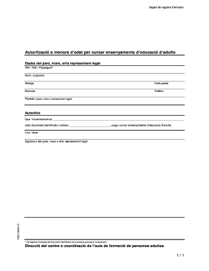Authorization for Minors to Attend Adult Education