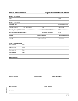 Catalan School Enrollment Form