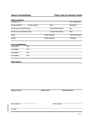 Early Childhood Education Enrollment Form