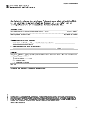 Request for Reduction of Compulsory Secondary Education Subjects
