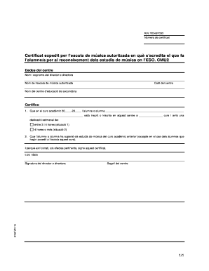 Music Studies Certification for ESO Recognition