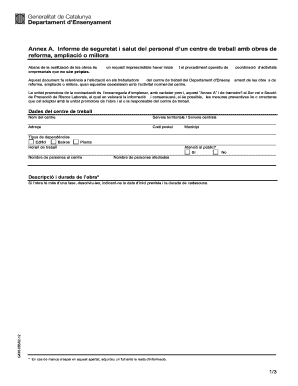 Annex A Health and Safety Report for Workplace Construction