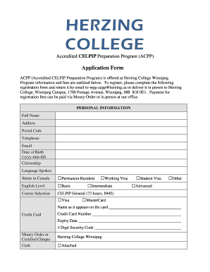 University application form template - onlineherzing