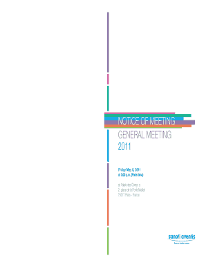 Sanofi-Aventis General Meeting Notice