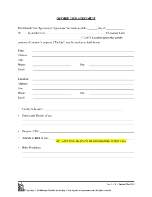 Outside User Agreement
