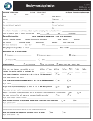 Employment Application Form