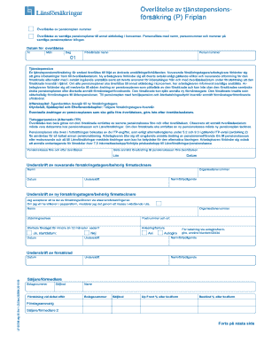 Swedish Employee Pension Insurance Transfer Form