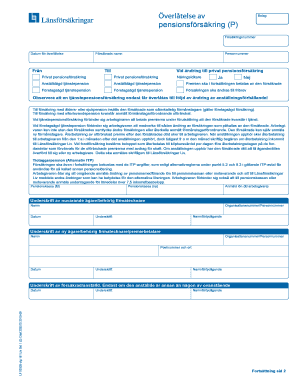 Swedish Pension Insurance Transfer Form